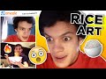 RICE ART and Cooking on Omegle "Satisfying Reactions" | rooneyojr