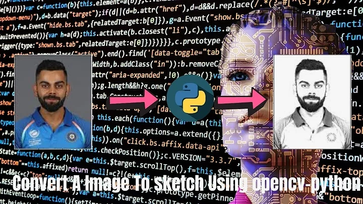 How to Convert A image to pencil sketch using OPENCV-Python