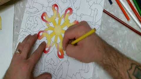 Radial Design Project, Part 3 - Coloring in chad brown