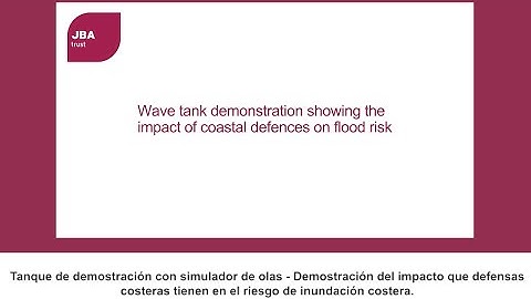 Tanque con simulador de olas - Impacto de defensas en el riesgo de inundación costera