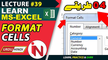 Format Cells Dialog box in Excel | Learn Microsoft Excel | Lecture 39