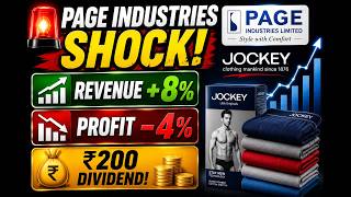 🚨 PAGE INDUSTRIES SHOCK! | REVENUE +8% 📈 | PROFIT -4% 📉 | ₹200 DIVIDEND | BUY OR WAIT?