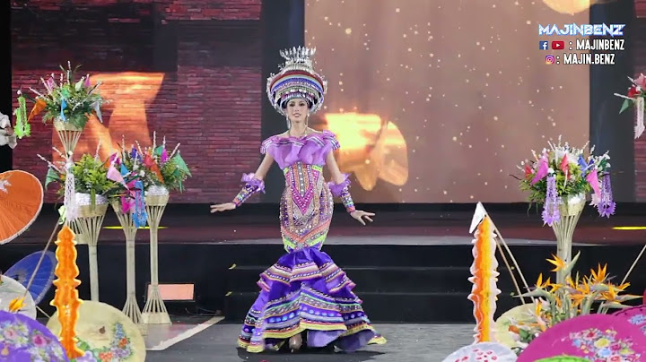 Miss Grand Udonthani FALLS during Miss Grand Thailand 2023 Creative Lanna Costume – 2 angles of view