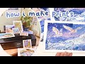 How i make art prints at home  canon pixma pro200 printer  ad