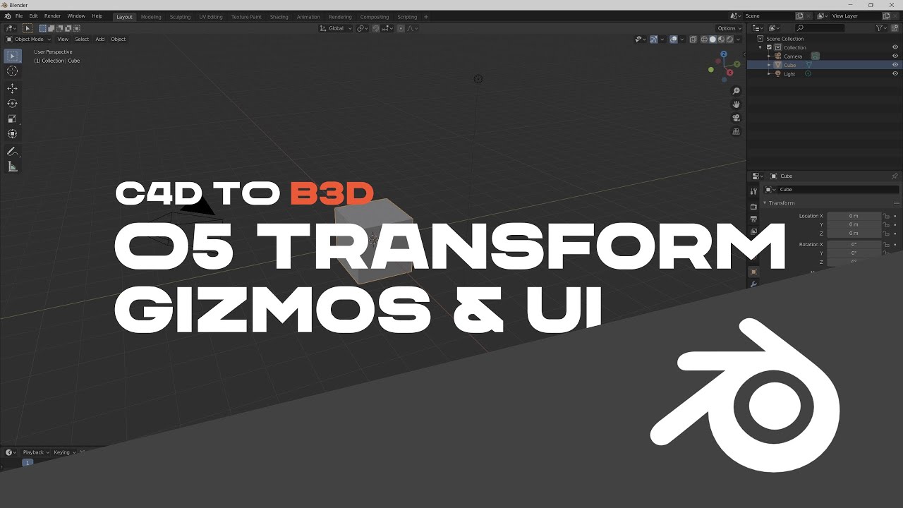 C4D TO B3D | Blender Object TRANSFORM — Gizmos & UI - YouTube