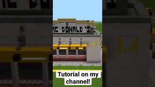 How to make an Mc Donalds in Minecraft #minecrafttutorial #howtobuild #minecraft #minecraftshorts