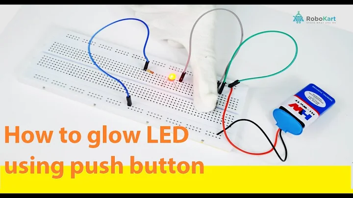 How to glow LED using push button.