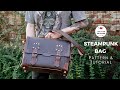 Steampunk Travel Laptop Leather Bag