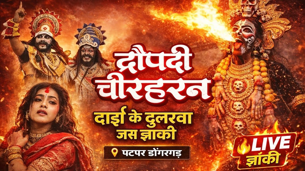 ❗️🚩द्रौपती चीरहरन❗️🚩 दाई के दुलरवा जस झांकी पटपर डोगरगढ़❗️🚩फेमस काली माता 2026❗️🚩