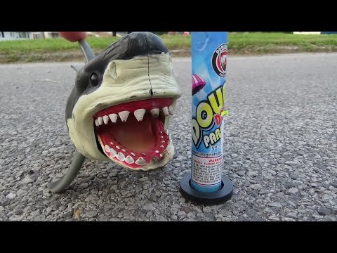 Sharks vs Parachute Fireworks