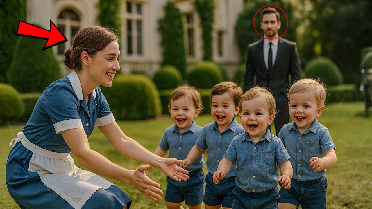 OS QUADRIGÊMEOS DO EMPRESÁRIO CORRERAM PARA A FAXINEIRA… E O QUE ELES DISSERAM DEIXOU PAI EM CHOQUE