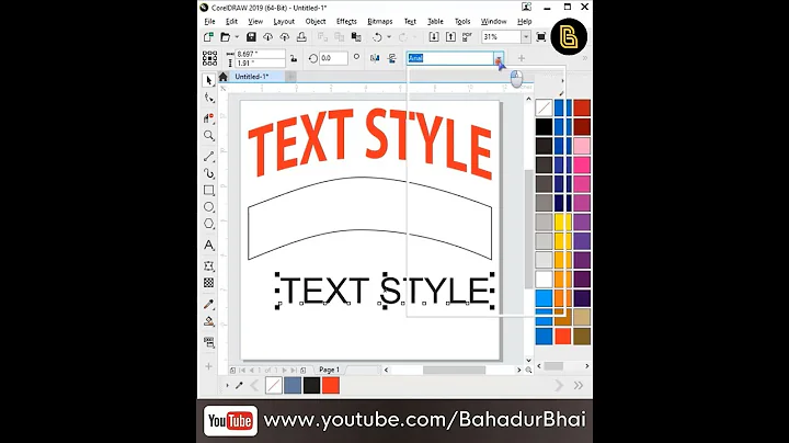 How To Use Envelop Tool In Corel Draw, How to Curve & Warp Text In Corel Draw 2019 #Shorts