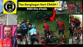 Tao Geoghegan Hart Crashes Out | 2023 Giro d'Italia | Stage 11 | Tao abandons race screenshot 5