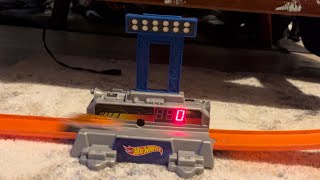 Hot Wheels Workshop Track Builder - 5-Lane Tower Starter Set with Digital Speedometer