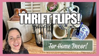 THRIFT FLIPS For HOME DECOR! Upcycled THRIFT STORE Finds for Spring &amp; Year Round Decorating!