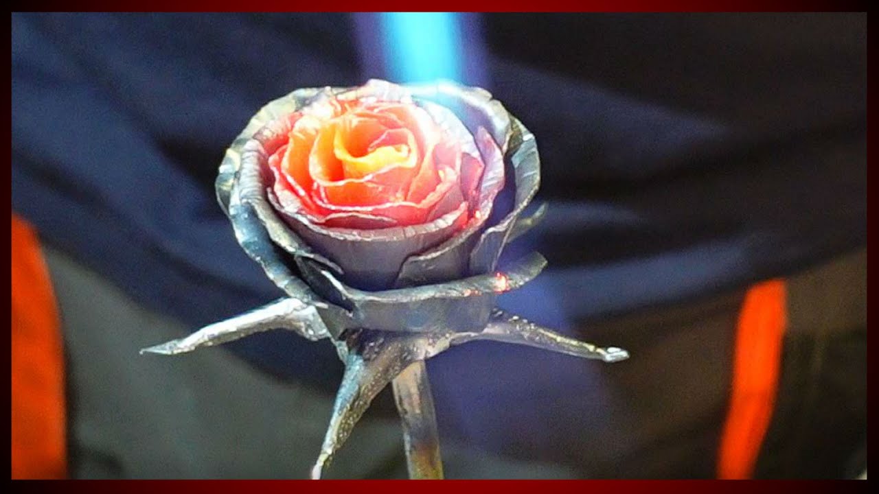 Making a Steel Rose. Idea for valentines day. Rose aus Metall selber machen Step by Step