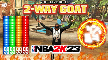 THIS "2-WAY GOAT" BUILD IS THE BEST BUILD ON NBA2K23 CURRENT GEN! GAME BREAKING BEST BUILD NBA 2K23!