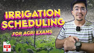 IRRIGATION SCHEDULING - IRRIGATION WATER MANAGEMENT #icarjrf #irrigation #agriculture #agronomy