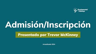 Admisión/Inscripción
