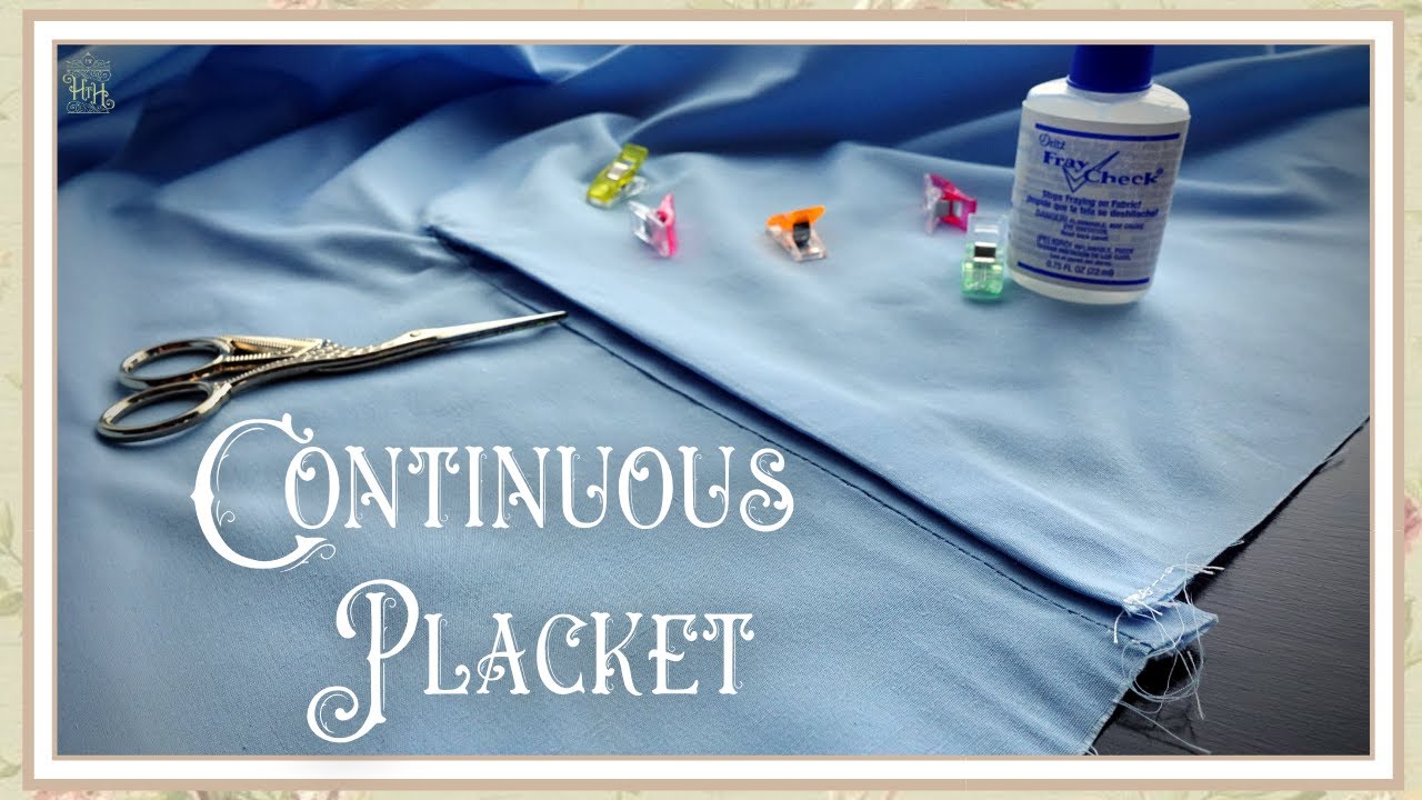 How to Insert a Placket in the Middle of a Skirt Panel | Continuous Placket Tutorial
