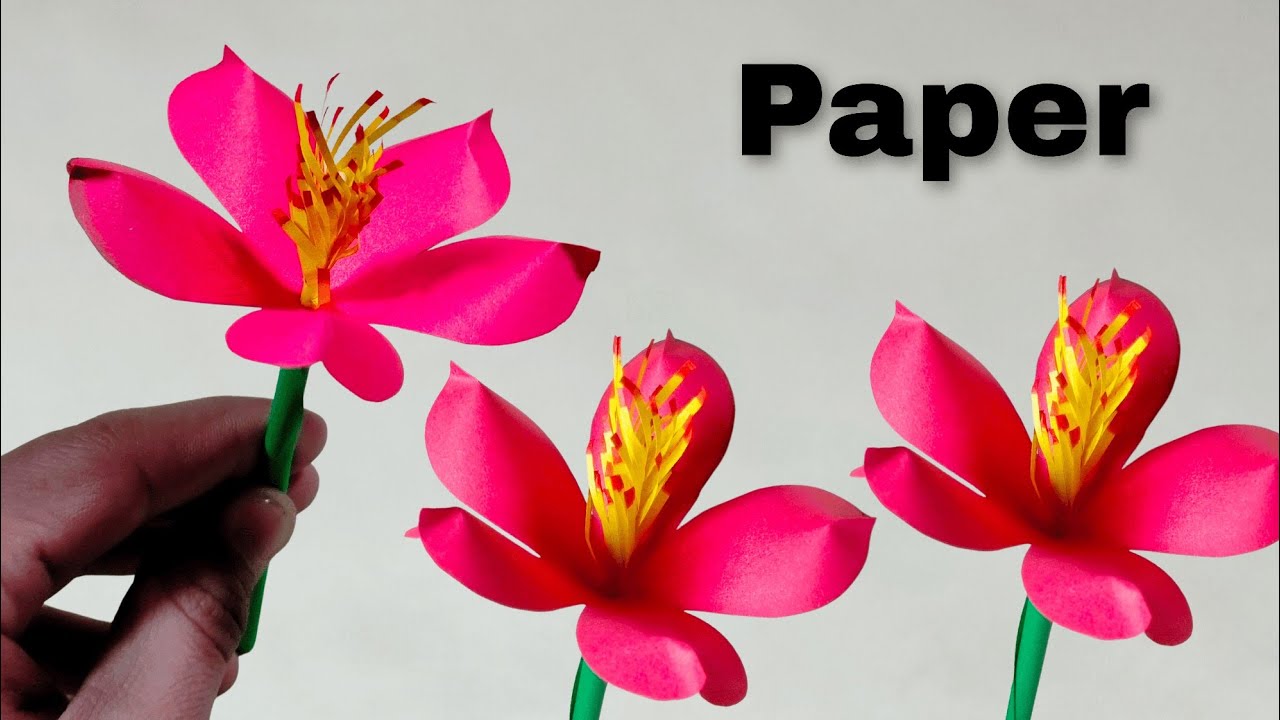 Easy Handmade Paper Flower 🌸 | DIY Flower Craft for Home Decoration