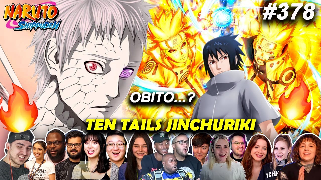 [Перезагрузка] Обито Десятихвостый Джинчурики против Минато, Наруто и Саске | Реакция Shippuden 378