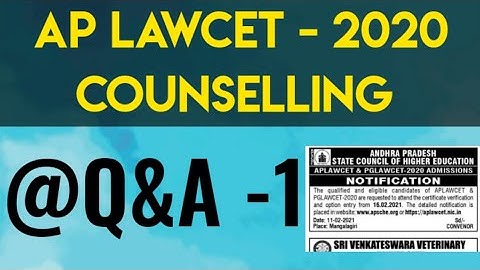 Q&A Episode 1 | Ap Lawcet counselling doubts| By Krishna