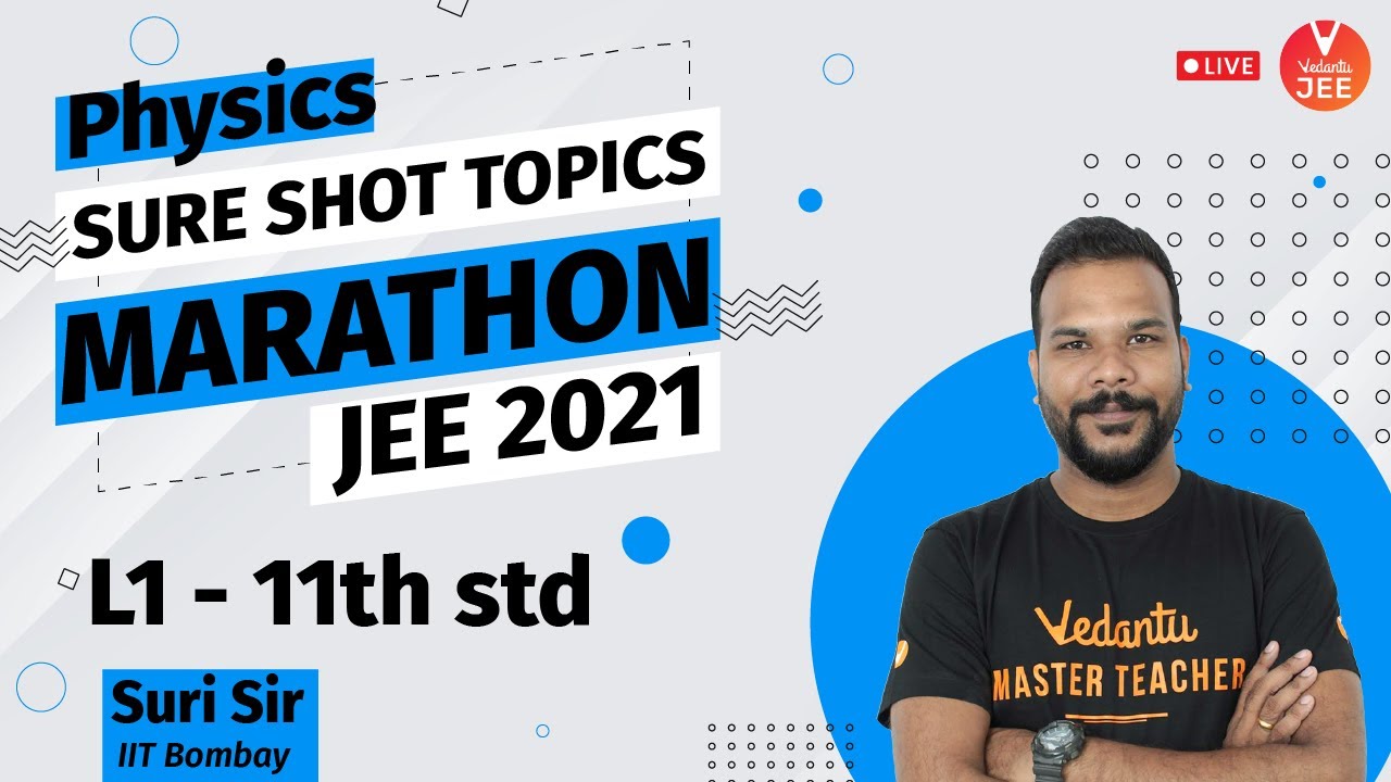 Sure Shot Topics MARATHON for JEE 2021 - L1 🔥| Important Topics for JEE Mains Physics | Vedantu JEE