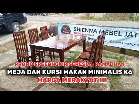 Meja dan kursi makan minimalis harga merakyat !! BISA COD