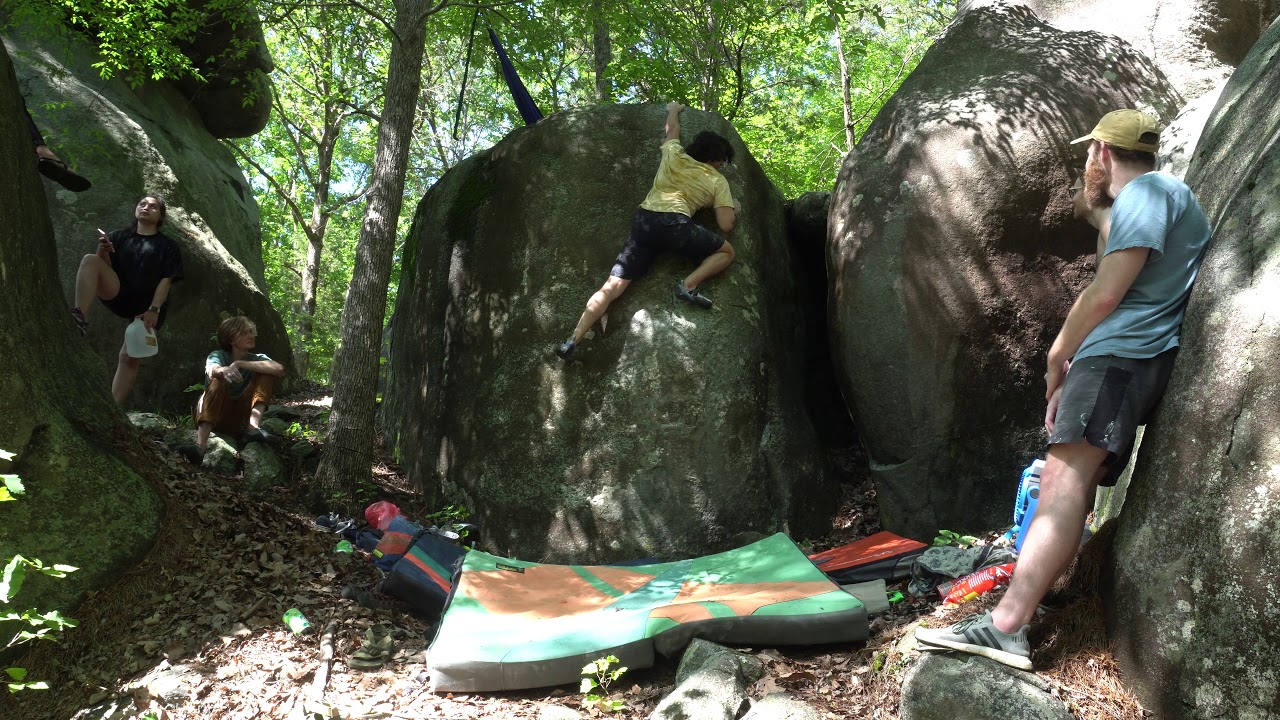 Asheboro Bouldering Squirrel, Egg, Pancakes (V3) YouTube