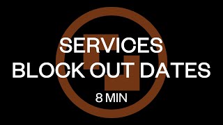 Add Block Out Dates and Scheduling Preferences in Services (PCO)