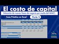 Costo de capital. Parte V. Valuación de nuevas lineas de negocio por medio del WACC. Caso en Excel.