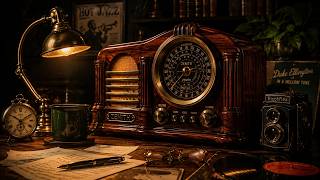 Vintage Evening Jazz Radio – 1930s 1940s Smooth Swing & Warm Vinyl Sound | Warm tube-radio