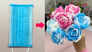 How to make Roses with Masks | DIY Rose with Mask | Best out of waste | Liam Channel