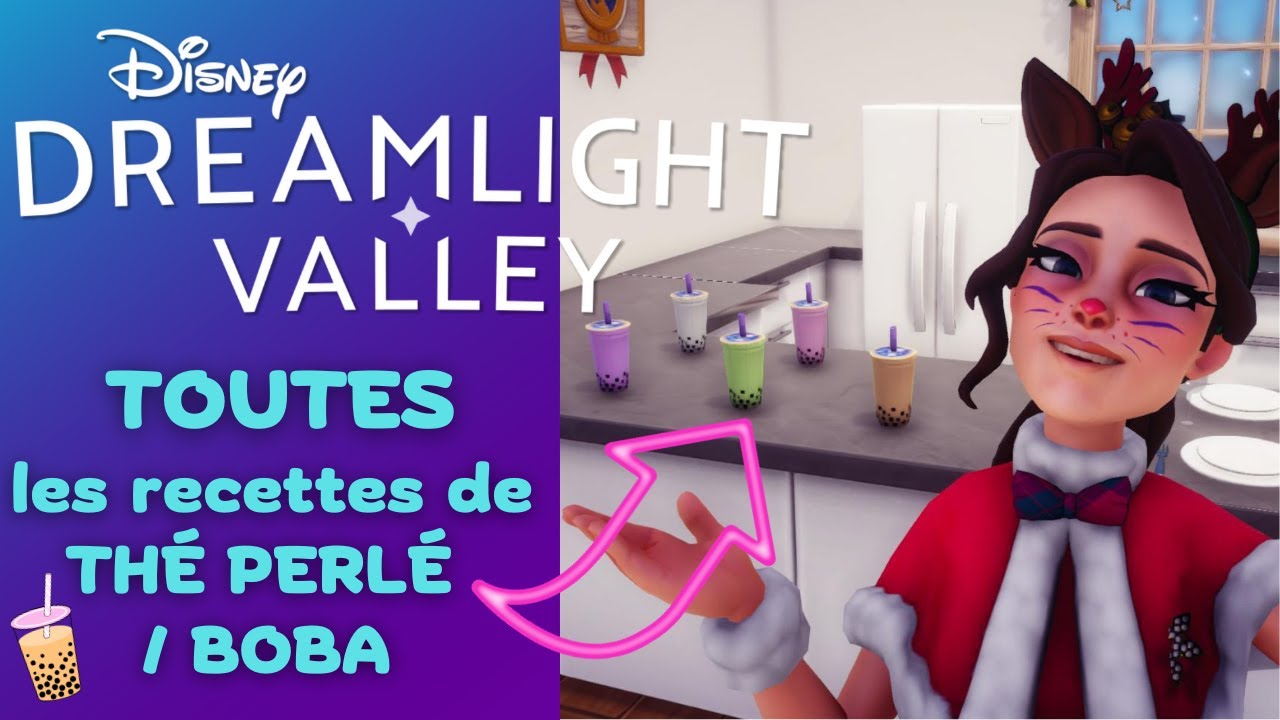 Recette de TOUS les thé perlé / boba / bubble tea | Disney Dreamlight