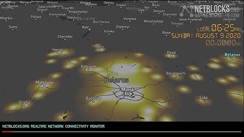Belarus Internet Shutdown: Temporospatial Visualization from 2020 Elections