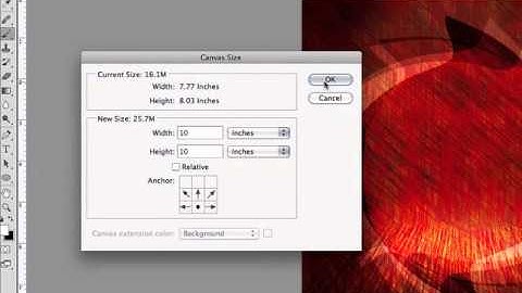 Changing Photoshops canvas size