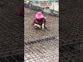 Tying chair bar for space bottom to top rebar #shorts #shortvideo #shortsfeed #construction