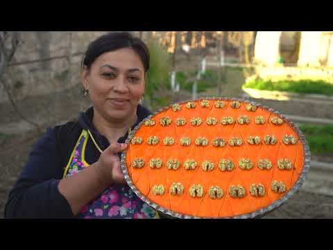 Geleneksel Azerbaycan Machmuai Baklava - Kömürde Baklava Pişirme