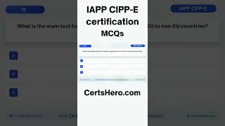CIPP-E Practice MCQs 2025 – IAPP Europe Privacy Professional Exam Practice Question with Explanation