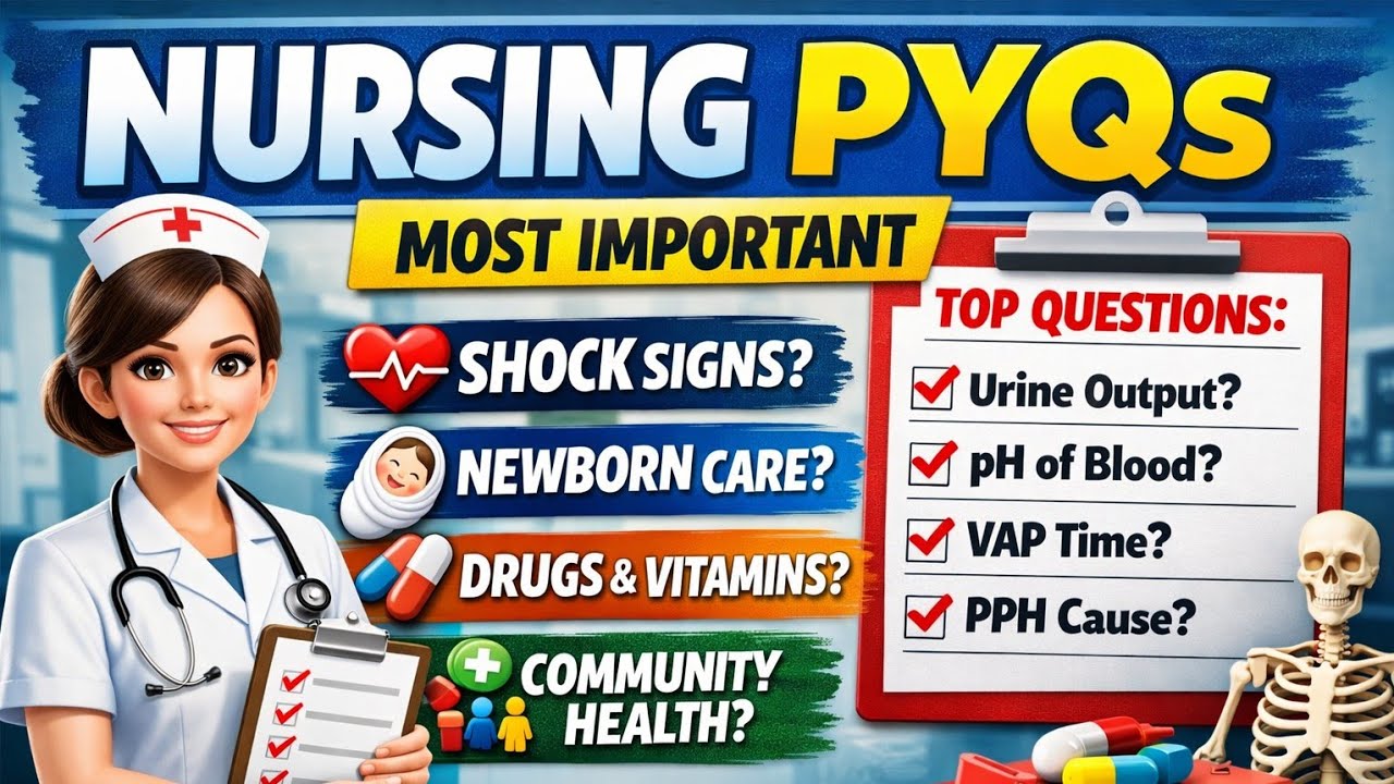 NURSING PYQs | Most Important Previous Year Questions | RRB Nursing Superintendent🔥