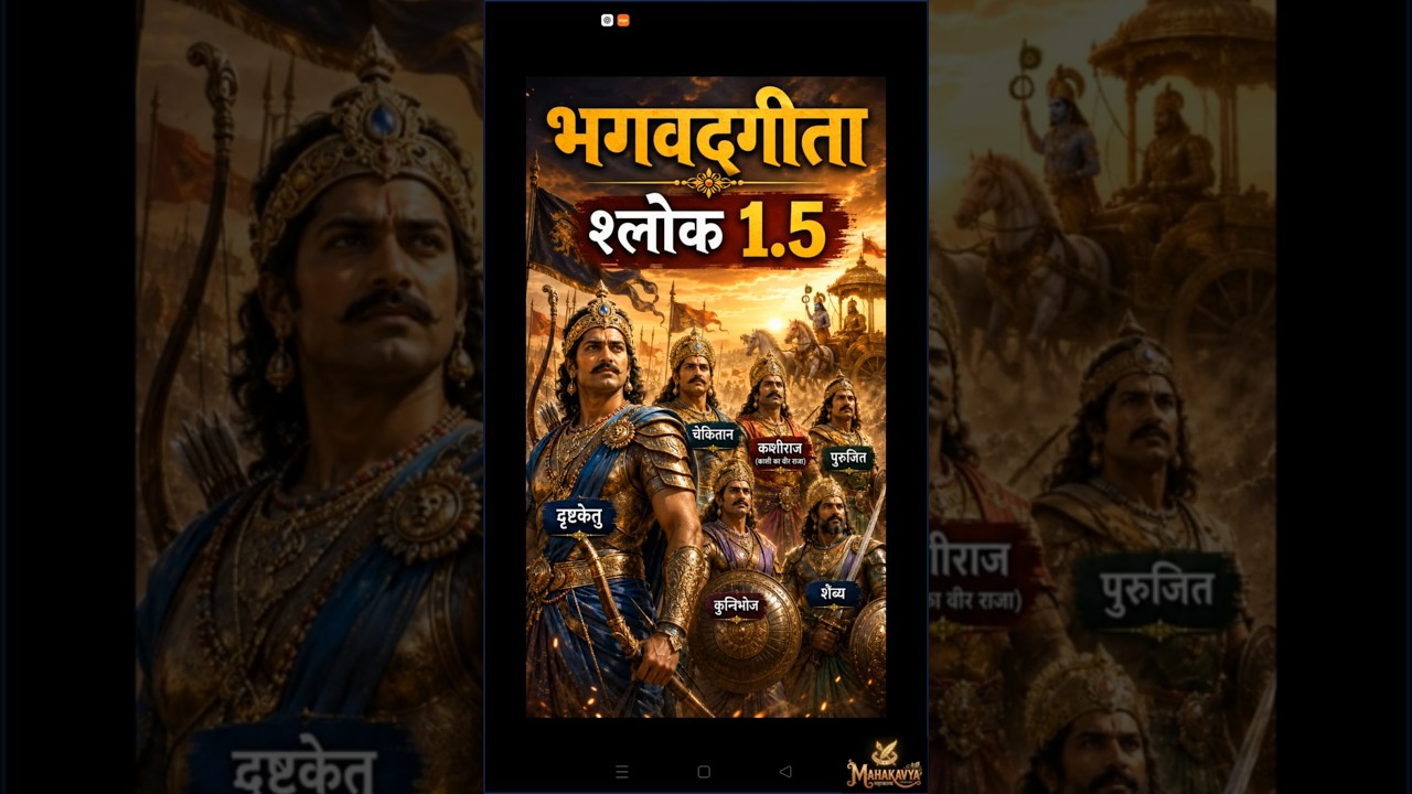 1.05 Bhagavad Gita Shlok | The Mighty Warriors on the Side of the Pandavas