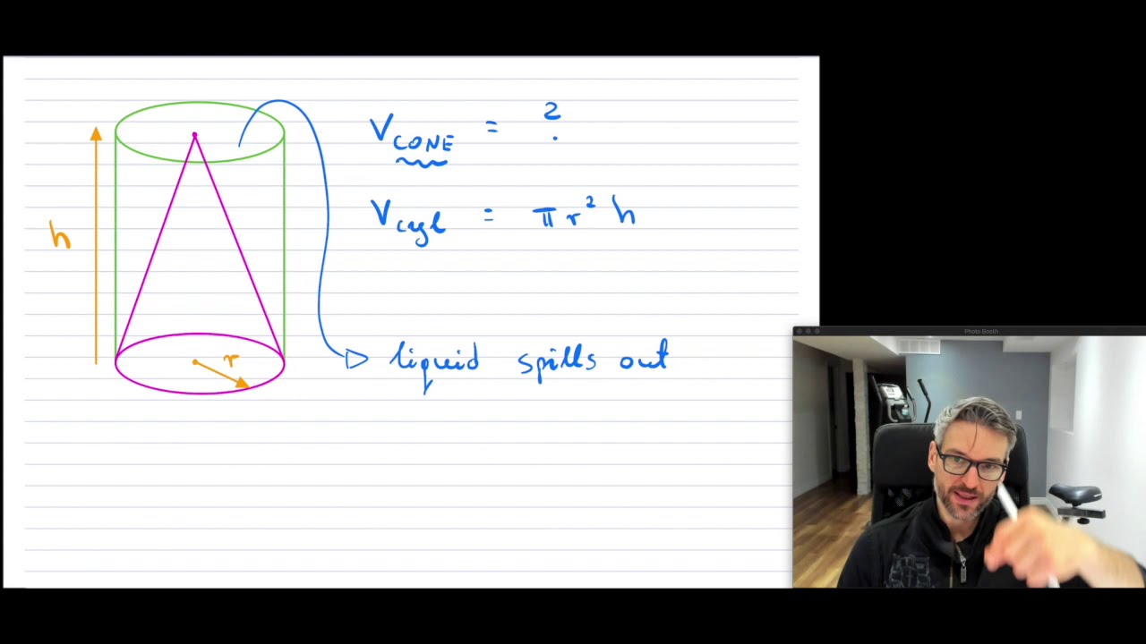 Grade 9 Math - Volume of a cylinder and a cone