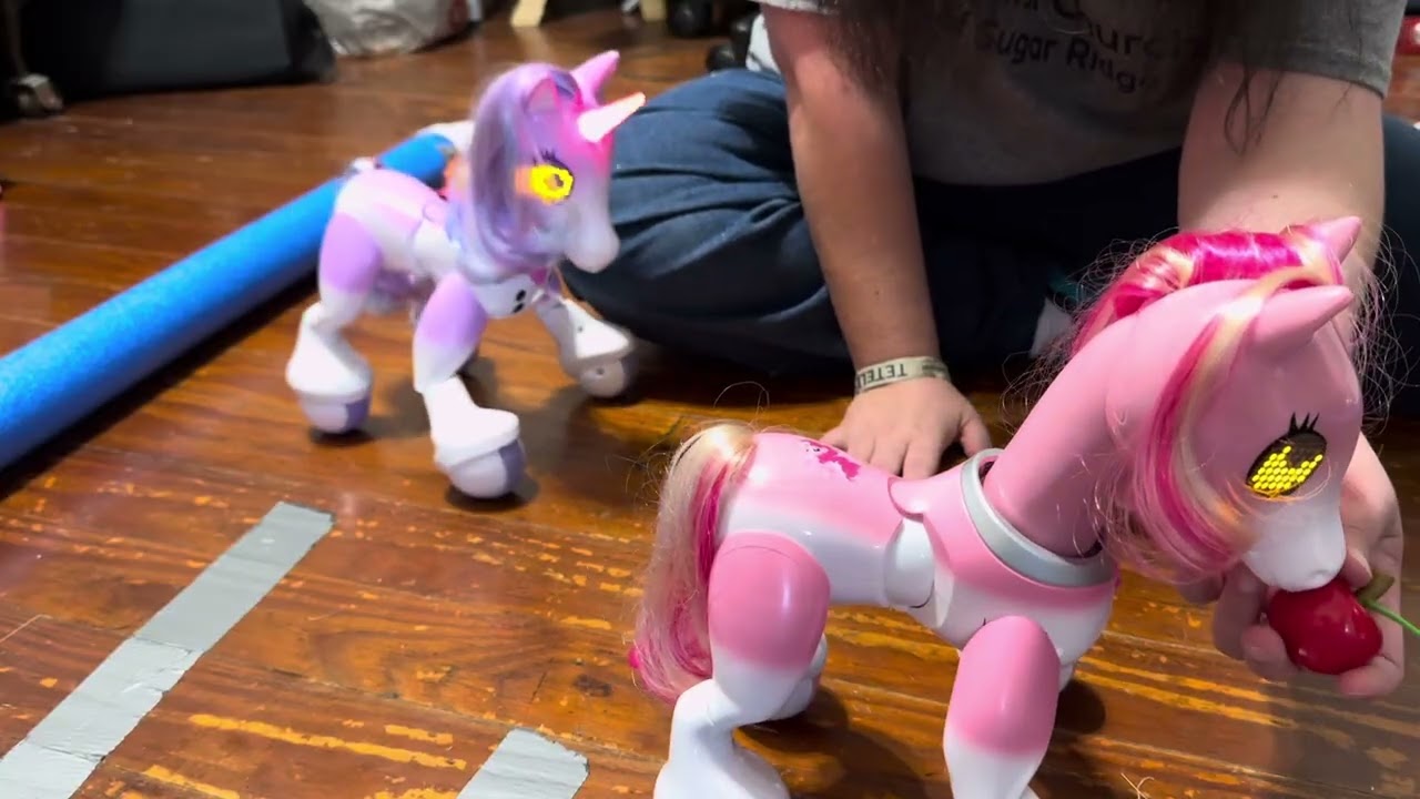 Zoomin’ with best friends Pinky the Zoomer Show Pony and Rojo the Zoomer Enchanted Unicorn