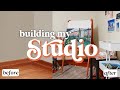 Building my dream art studio for FREE in a tiny space | How to Build an Art Studio in 2021