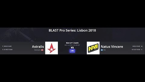 English: Astralis vs Natus Vincere BLAST Pro Series: Lisbon 2018