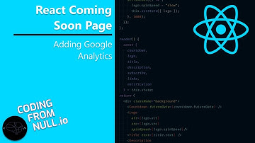 React Coming Soon Page #15 - Adding Google Analytics