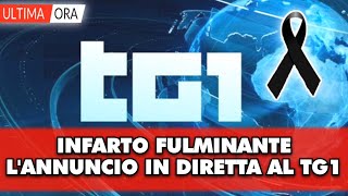 Lacrime in Rai, il tragico annuncio in diretta al Tg1: “infarto fulminante poco fa ” - YouTube