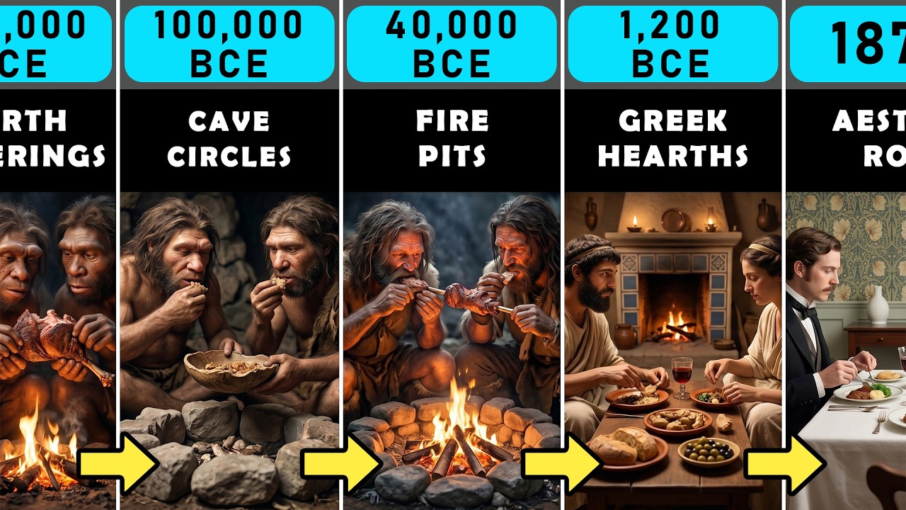Evolution of Dining Rooms 400,000 BCE - YouTube