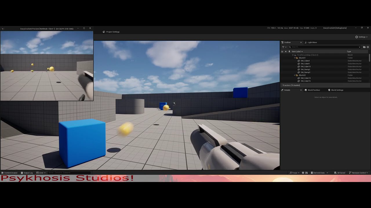 Unreal Engine 5.5.4 Multiplayer Replication testing. - YouTube